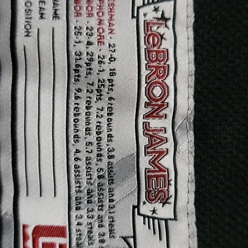 LeBron James basketball jersey, with his high school stats. - Picture 4 of 6